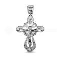 Крест из серебра с фианитами и чернением