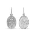 Подвеска-икона из серебра родированная - Умиление
