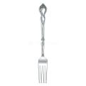 Вилка столовая из серебра с частичным чернением