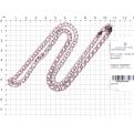 Цепь из серебра Двойной ромб, родированная, 55 см, сечение проволоки 0,7 мм.
