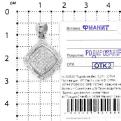 Подвеска из серебра с фианитами родированная