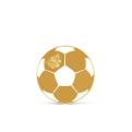 Наклейка золотая - Мяч