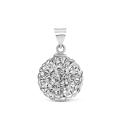 Подвеска из серебра с кристаллами Swarovski родированная