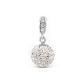Подвеска из серебра с кристаллами Swarovski родированная