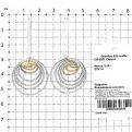 Серьги из серебра с родированием и золочением - Круги