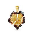 Подвеска из золочёного серебра с фианитами