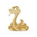 Наклейка золотая - Змея