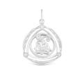 Подвеска из серебра родированная с фианитами - Козерог