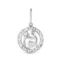 Подвеска из серебра родированная - Водолей