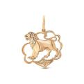 Подвеска из золочёного серебра с фианитом - Лев
