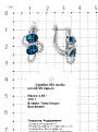 Серьги из серебра с нат.топазом лондон блю и фианитами родированные