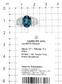 Кольцо из серебра с нат.лондон топазом и фианитами родированное