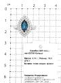 Кольцо из серебра с нат.топазом лондон блю и фианитами родированное