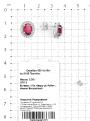 Серьги-пусеты из серебра с кварцем рубин и фианитами родированные