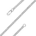 Цепь из серебра родированная - Панцирная; Сечение проволоки 0,6 мм
