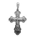 Крест из серебра родированный