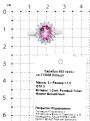 Кольцо из серебра с синт. розовый топаз и фианитами родированное