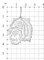 Подвеска из серебра Тигр родированная
