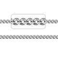 Цепь из серебра Нонна родированная, 55 см, сечение проволоки 0,5 мм.