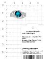 Кольцо из серебра с нат.топазом лондон блю и фианитами родированное