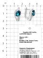 Серьги из серебра с нат.топазом лондон блю и фианитами родированные
