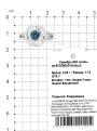 Кольцо из серебра с нат.лондон топазом и фианитами родированное