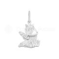 Подвеска из серебра родированная - Динозавр