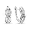 Серьги из серебра родированные - Бесконечность