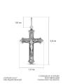 Крест из чернёного серебра - 3,8 см
