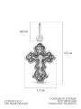 Крест из чернёного серебра - 2,5 см