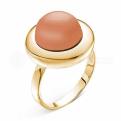 Кольцо из серебра с синт.кораллом родированное