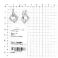Серьги из серебра с жемчугом и фианитами родированные