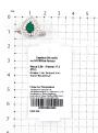 Кольцо из серебра с нат.зеленым агатом и фианитами родированное