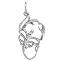 Подвеска из серебра родированная - Скорпион