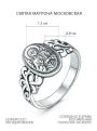 Кольцо из чернёного серебра - св.Матрона Московская