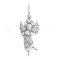 Подвеска из серебра с фианитами родированная - Ангел