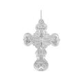 Крест из серебра родированный - 3 см