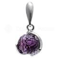 Подвеска из серебра с аметистом и фианитами