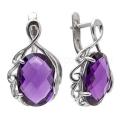 Серьги с аметистом