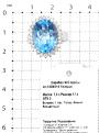 Кольцо из серебра с нат. топазом и фианитами родированное