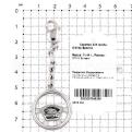 Брелок из серебра родированный - Автомобильный руль
