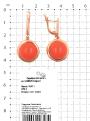 Серьги из золочёного серебра с синт.кораллом