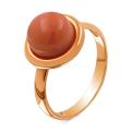 Кольцо из серебра с имит.кораллом (красное родирование)