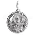 Иконка нательная из серебра родированная св.Матрона