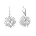 Серьги из родированного серебра с кристаллами Swarovski