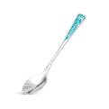 Ложка детская из серебра с эмалью На зубок