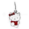 Подвеска детская Kitty- цветная эмаль, родирование