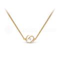 Колье из золочёного серебра с жемчугом Swarovski - 50+ см