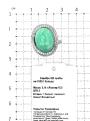 Кольцо из серебра с реконстр.амазонитом и фианитами родированное