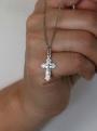 Крест из серебра родированный - 2,7 см